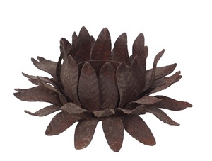 Portavelas de hierro con diseño de hoja en forma de Iotas de latón, soporte decorativo hecho a mano para Navidad y Festival, portavelas - Product Image 3