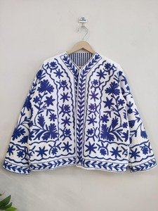 Đầy Màu Sắc Dân tộc Suzani Thêu Áo Khoác Bông Bông Áo Khoác Cho Mùa Đông Mặc Tay Thêu Áo Khoác Ngắn - Product Image 5