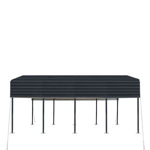 Garage en acier pour deux voitures sur mesure avec deux entrées et porte d'accès piétonne - Product Image 1