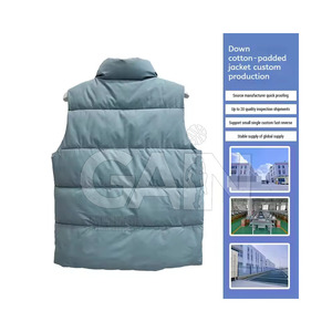 Chaleco de burbujas con logotipo personalizado OEM, chaqueta acolchada cálida más vendida, chaleco acolchado de color sólido - Product Image 3