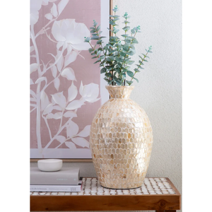 Vente en gros de vase à fleurs en nacre de luxe moderne décoration de table ronde et carrée de l'usine du Vietnam - Product Image 5