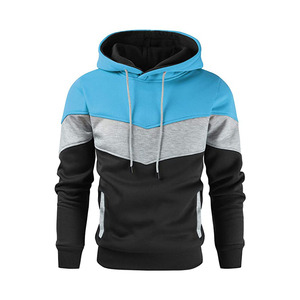 เสื้อฮู้ดดี้ผู้ชาย ผ้าฝ้าย 80% โพลีเอสเตอร์ 20% น้ำหนัก 350 GSM ไซส์อเมริกัน ลายบล็อกสี ปักโลโก้เชนิลล์ สไตล์สปอร์ต - Product Image 1