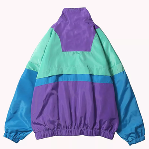 Men's Custom Logo Eco-Friendly Reversible <b>Water</b>-<b>Proof</b> Outdoor Pullover Windbreaker Jacket Stand Collar Polyester/Spandex Latest - Product Image 6