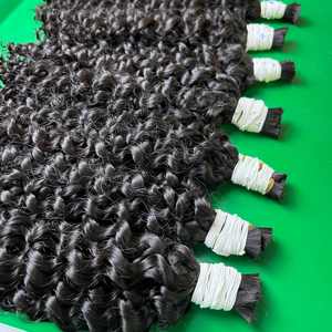 Vente en gros de cheveux bruts et vierges cheveux non transformés à cuticule alignée en vrac 100% véritables extensions de cheveux humains bouclés eurosiens vietnamiens - Product Image 1