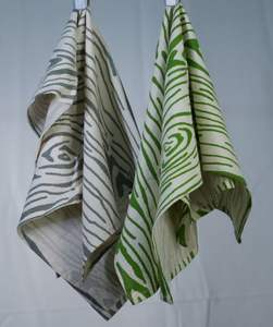 Serviette de cuisine en coton jetable personnalisée en gros, écologique, à séchage rapide, hypoallergénique, motif floral carré - Product Image 2