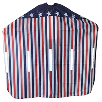 Cape de barbier personnalisée avec drapeau américain, imperméable, tablier de salon de coiffure, design patriotique américain, cape de coiffeur
