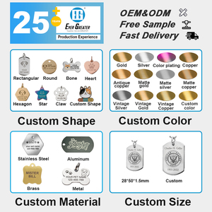 Venta Directa de Fábrica al por Mayor de Placas de Identificación para Perros Personalizadas en Tamaños y Formas Personalizadas, Placas de Identificación de Metal con Relieve 3D - Product Image 3