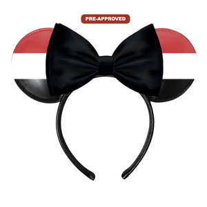 Diadema Personalizada Hecha a Medida con Orejas de Ratón, Diseño Pre-Aprobado, Bandera de Yemen H.E.R. Accesorios - Product Image 1