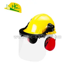 خوذة أمان H101-PC قناع حماية للوجه واقي للأذن PPE قبعات تشييد صلبة
