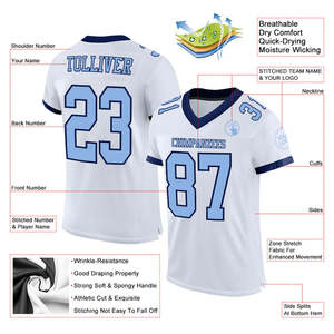 Maillot de football américain grande taille pour homme – Confortable, design personnalisé avec broderie par sublimation, uniforme d'équipe durable - Product Image 4