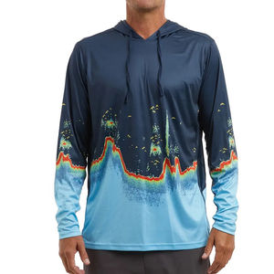 เสื้อฮู้ดผู้ชายแบบสวมหัวสำหรับตกปลาผ้าฝ้ายกันแดดออกแบบได้ตามต้องการใส่สบาย - Product Image 2