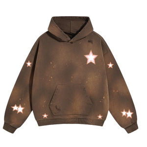 Impression hommes à capuche sweat à capuche personnalisé sans ficelle surdimensionné broderie Street Wear sweats à capuche homme Boxy recadrée Streetwear vêtements - Product Image 1