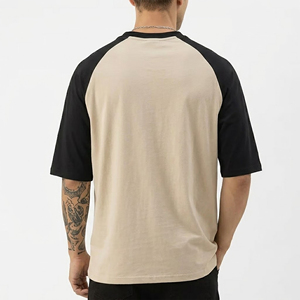 T-shirts amples pour hommes en jersey 100 % coton, 180 g, respirants, légers, couleur unie, design vierge, logo personnalisé, vente chaude OEM/ODM - Product Image 3