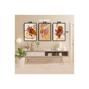 Ensemble de table en MDF de 70 pouces avec 3 feuilles de fleurs imprimées en couleur, cadre de haute qualité sans décoloration, peintures de qualité. - Product Image 4