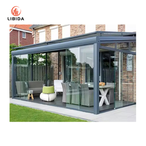 Enceinte de serre en aluminium pour jardin extérieur 4 saisons Sunroom Glass House Sunroom à vendre - Product Image 4