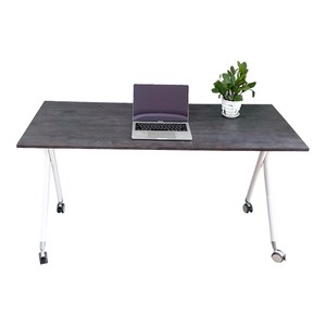Burke HBMS013 1.4m Natural Wood Folding <b>Table</b> with Iron <b>Legs</b> <b>Foldable</b> Feature - Product Image 3