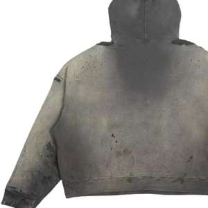 Sudadera con Capucha Lavada al Ácido Personalizada, Estilo Vintage, Algodón Desgastado, Talla Grande, Estilo Urbano, con Cierre, Unisex, Bordado 3D para Invierno - Product Image 5