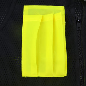 Venta al por mayor de logotipo personalizado Hi Vis en stock chaleco de seguridad personalizado de alta visibilidad Unisex de alta reflectante de seguridad ropa de trabajo chaleco - Product Image 5