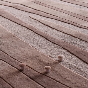 Alfombra de área de lujo con mechones altos, hecha a mano, abstracta y moderna, de lana y tencel con reverso de látex, antidesgarro, para decoración del hogar. - Product Image 2