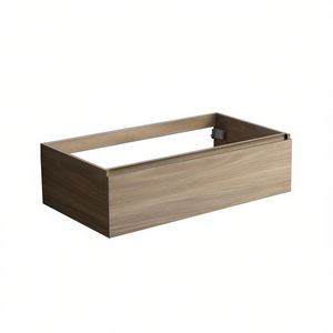Conjunto de Baño Vieste de 90 cm, Madera de Roble Natural, Montado en la Pared, con 1 Cajón, Diseño Moderno para Estilo y Funcionalidad - Product Image 2