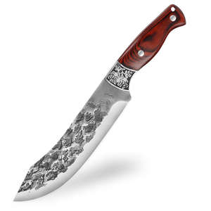 Cuchillo de Camping de Acero Inoxidable con Cambio de Cuchilla por Botón y Mango de Madera, Personalizable OEM - Product Image 2