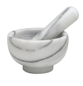 Juego de mortero y mortero de mármol Venta caliente de alta calidad Elegante mortero de mármol blanco Trituradora de especias usada - Product Image 3