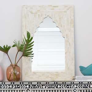 Best Selling Indian Handmade Bone Mother-of-Pearl Inlay Make-up <b>Mirror</b> Decorative Frame Modern-Style Personalized Eco-Friendly - Product Image 6