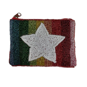 Boho perles de rocaille broderie étoile porte-monnaie pour l'été Floral mandala graine perle broderie porte-monnaie pour table à thé - Product Image 4