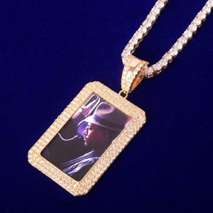 Colgante de imagen personalizado estilo Hip Hop, Oro Sólido de 10 quilates con diamante de corte brillante cultivado en laboratorio, fabulosa opción de regalo al por mayor - Product Image 3