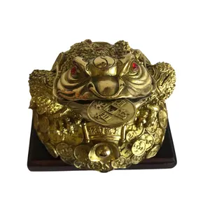 빈티지 행운의 돈 두꺼비 동상 순수 구리 금속 공예 수지 사무실 홈 장식 저렴한 가격에 베트남에서 빠른 배달