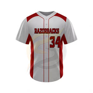 Camiseta de béisbol de poliéster personalizada, Jersey de béisbol de corte Regular liso y costuras de alta calidad, nuevo estilo - Product Image 6