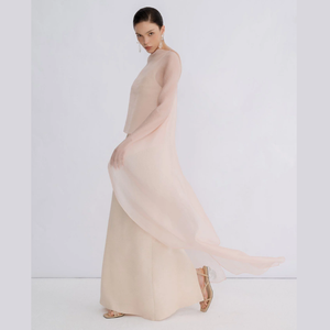 Precio al por mayor Vestido formal para mujer VESTIDO MARGOT CON ESPALDA ABIERTA CON CREMALLERA EN LA ESPALDA Ropa de moda para mujer de Jacquard arena - Product Image 5