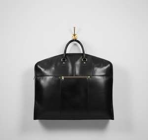 Housse de manteau en cuir véritable de qualité supérieure, étui de rangement de luxe pour costume, veste et pardessus - Product Image 1