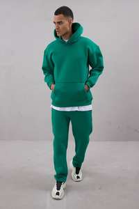 Mens Basic Fleece Hoodie <b>Sweatshirt</b> Casual Pullover <b>Long</b> Sleeve Sporty Lightweight Breathable Track Suit Regular Fit Cozy Wear - Product Image 3