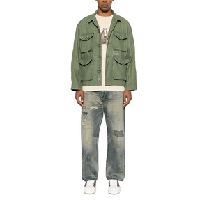 Cotton Baggy <b>Jean</b> Custom Streetwear Acid Wash Oversize Vintage Denim Pants Straight Baggy Rhinestone <b>Jeans</b> Loose Fit for Men - Product Image 4