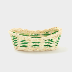 ตะกร้าเก็บของทรงรีทำจากไม้ไผ่สานมือ พร้อมหูจับไม้ เป็นมิตรกับสิ่งแวดล้อม - Product Image 3