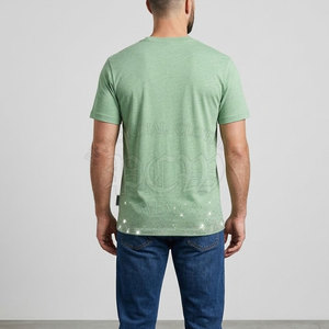 T-shirt da uomo in maglia con strass, 100% cotone, traspirante, leggero, design unico con pietre, manica corta, elegante e alla moda. - Product Image 4