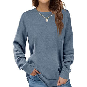 Sudadera de mujer de gran tamaño a la moda, Top informal de manga larga con cuello redondo suave y cálido - Product Image 1