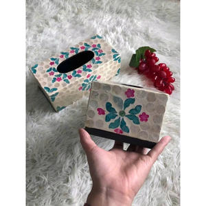 Luxury Mother of Pearl <b>Tissue</b> Holder <b>Box</b> Handcrafted Mother of Pearl <b>Tissue</b> Holder Decorative Export - Product Image 6