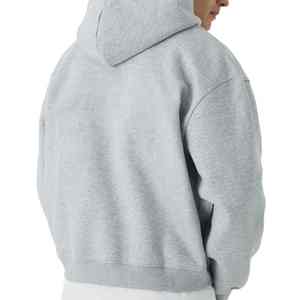 Pull à capuche d'hiver décontracté pour hommes en coton/polaire de haute qualité Logo brodé personnalisé Numérique Teint uni Solide Basics - Product Image 3