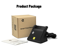 Lecteur de cartes intelligentes IC ID portable ZOWEETEK, USB 2.0, plug-and-play, lecteur de cartes à puce, ISO 7816, lecteur de cartes de crédit ATM