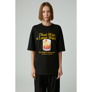 ETHIQUET MERCEDITAS Camiseta de cuello redondo con estampado regular para mujer - Product Image 3
