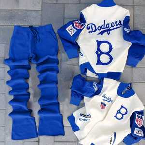 Conjunto Deportivo de 2 Piezas para Hombre, Estilo Hip Hop, Sudadera con Capucha de Felpa 100% Algodón, Bordada, de Secado Rápido, para Otoño - Product Image 3