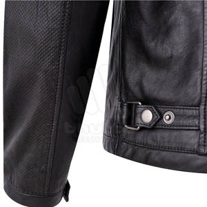 Diseña tu propia chaqueta de cuero de moda de alta calidad para hombre al mejor precio, chaqueta de cuero de manga larga. - Product Image 5