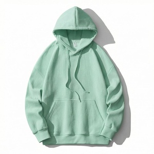 Sweat-shirt à capuche gaufré à manches longues pour homme, personnalisable avec logo, séchage rapide, collection 2025, streetwear tendance, vêtement de qualité supérieure - Product Image 1