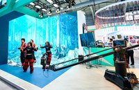 Escenario XR para Grabación de Películas en 3D, Producción Virtual, Pantalla LED, Escenario con Pantalla LED, Video Wall LED para Estudio, Pantalla LED
