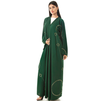 Abaya pour femmes respirante et personnalisée, de haute qualité, confortable, imprimée, noire unie, style vintage Dubaï, robe burqa toutes saisons