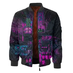 Beste Qualität Sublimierte Bomber jacken für Männer Japanische Gamer jacken mit individuellem Sublimation design