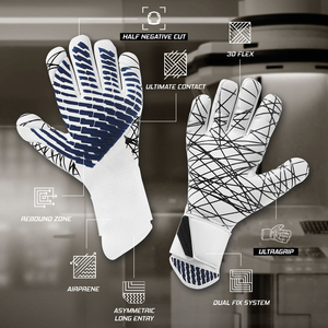 Gants de gardien de but de football professionnels de haute qualité, respirants, en latex, paume complète, doigts complets, antidérapants, fermeture à boucle et crochet - Product Image 2