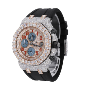 Top Brand 2024 Custom Luxury Band Full Iced Hip Hop Diamond Watch Vvs Moissanite Watch Relojes mecánicos automáticos para hombres - Product Image 3